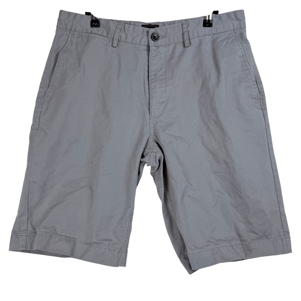 Gap Khakis Men's Gray Chino Shorts‎ Flat Front Casual Everyday Size 33